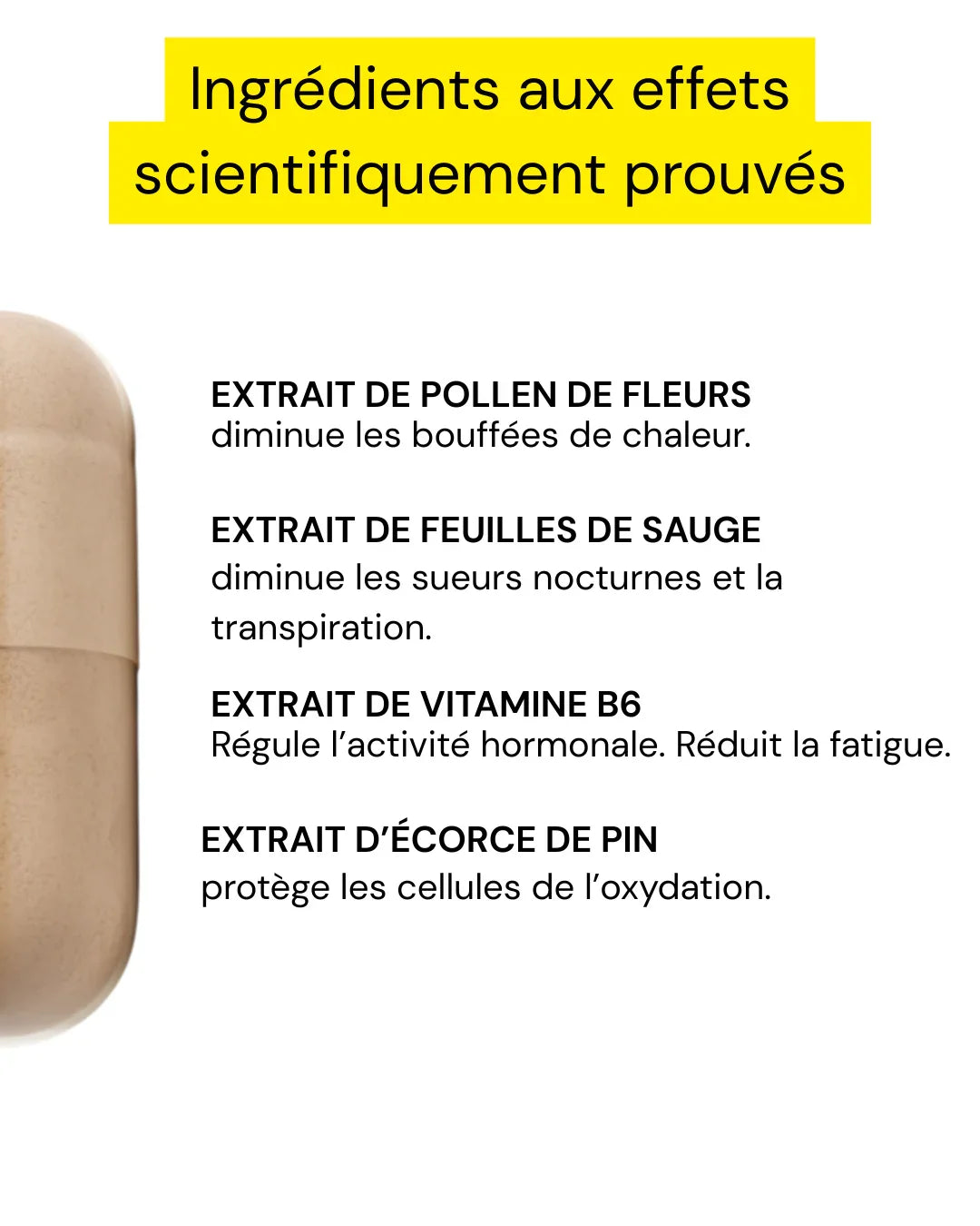 Complément bouffées de chaleur et sueurs nocturnes