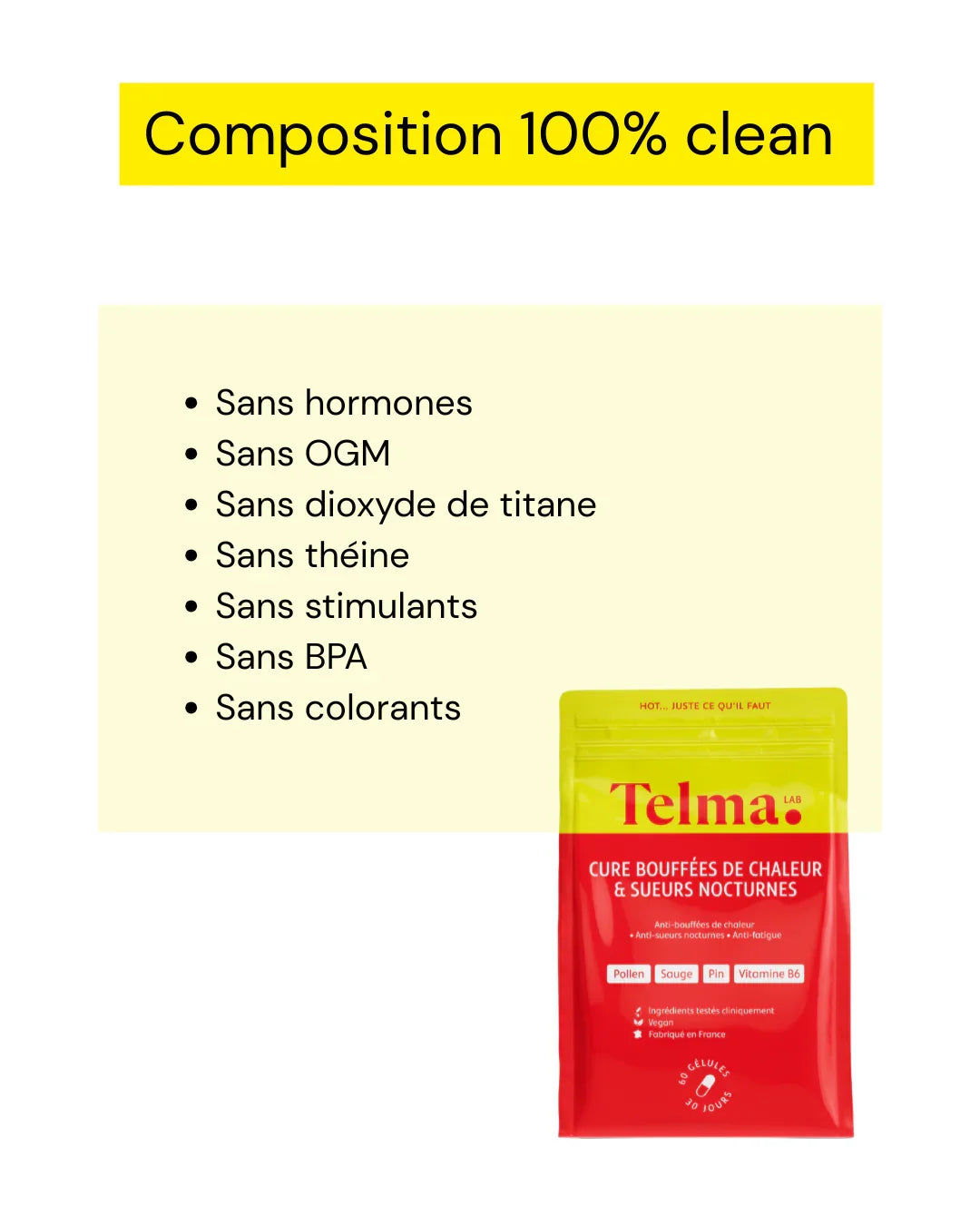 Complément bouffées de chaleur et sueurs nocturnes