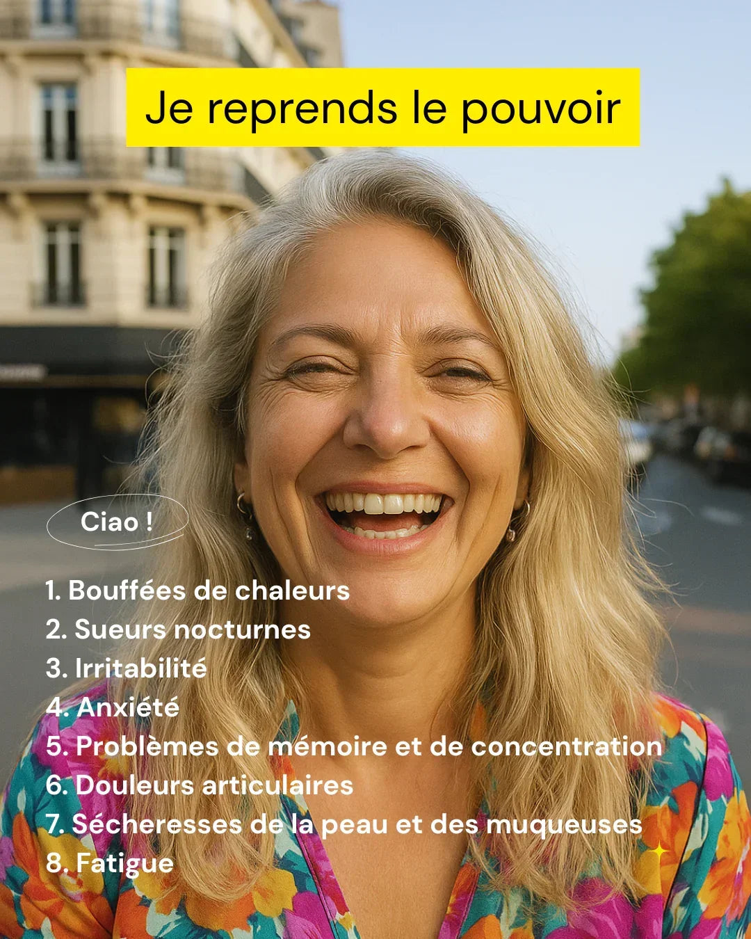 Complément ménopause, sans hormones.